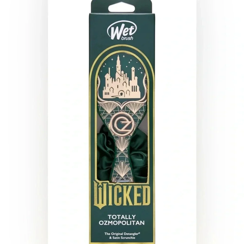 Wicked Wet Brush and Scrunchie set NIB Emerald City